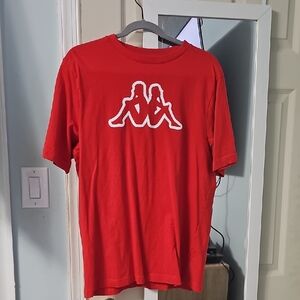 Kappa Red Tee with Iconic Emblem